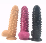 SILICONE REALISTIC EMBOSSED SPOTS DILDO