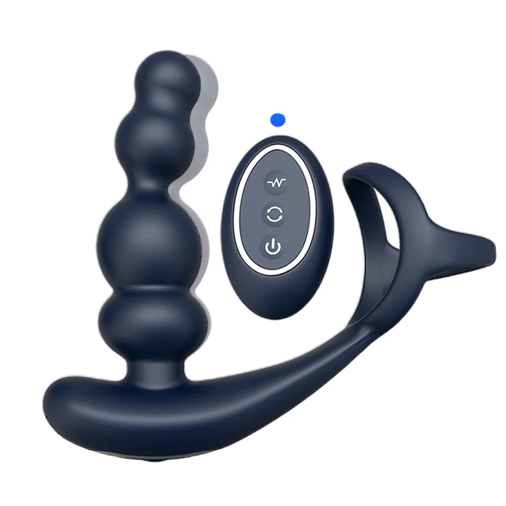 Eric - Remote Control 360° Rotate Vibrator Ring Plugs Male Prostate Massager