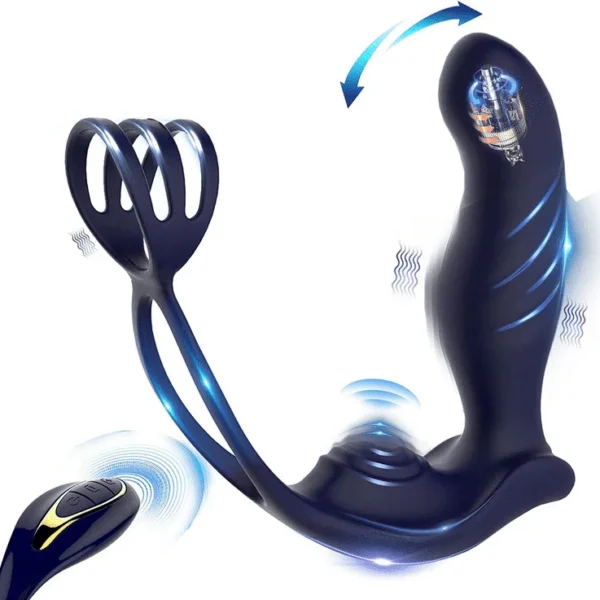 Dual Penis Ring 3 IN 1 Prostate Massager