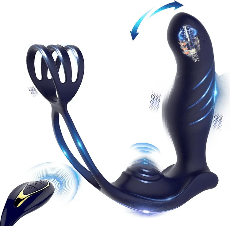 Dual Penis Ring 3 IN 1 Prostate Massager