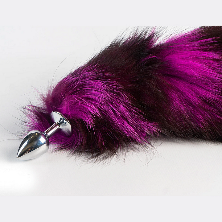 Purple Fox Tail Plug Anal Female BDSM Mature Sex Toy