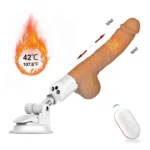 Mini Portable Sex Machine with Heating Dildo Vibrator (Remote Control) F1