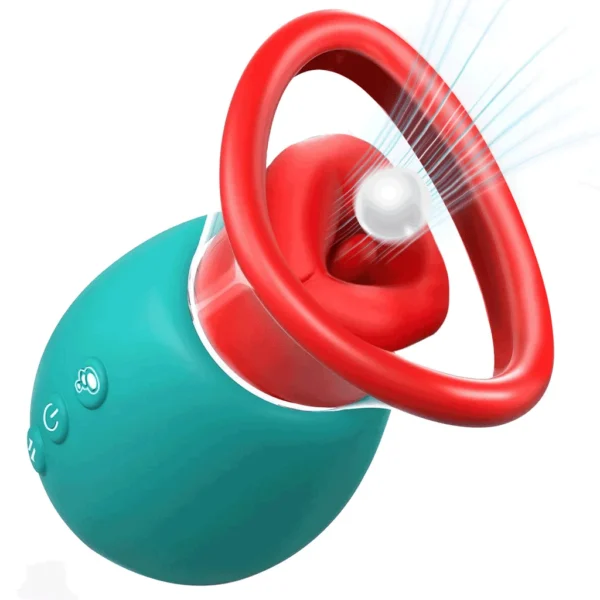 Lola - 4 IN 1 Rose Sex Toy Licking Vibrator with 10 Mouth Kissing Vibrations & 3 Auto/Manual Suction
