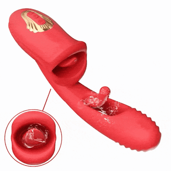Vanessa - Rose Erotica Tapping & Slapping Mouth Biting Vibrators with G Spot Stimulator