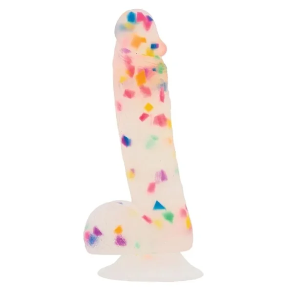 ADDICTION RAINBOW CONFETTI SUCTION CUP DILDO