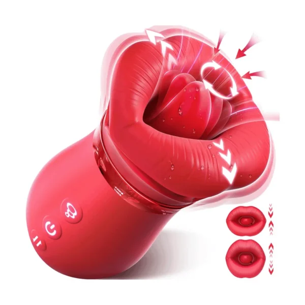 Nevaeh - 4IN1 Mouth Sucking Vibrator 10 Tongue Licking 3 Auto & 1 Manual Sucking Clit Nipple G Spot Vibrators