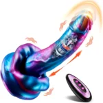 Samantha - Remote Control 3 Thrust 7 Vibration & Heating Dragon Mouth Thrusting Dildo With Suction Cup