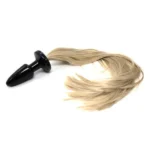 Silicone Yellow Horse Tail Butt Plug