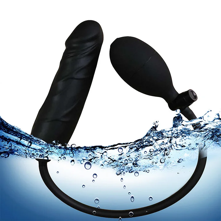 Dirk-Black Small Inflatable Dildo