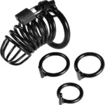 Cock Cage Male Chastity Device Locked Cage Sex Toy for Men,Key and Lock Included